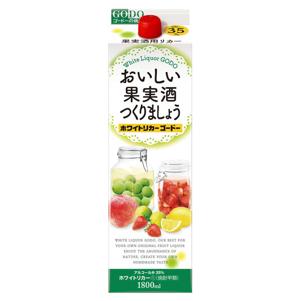 合同酒精 ホワイトリカーゴードー35%パック 1800ml 1本 焼酎