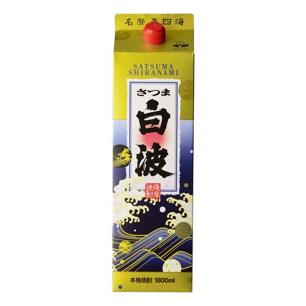さつま白波 送料無料 芋焼酎 薩摩酒造 25度 紙パック 1800ml 6本