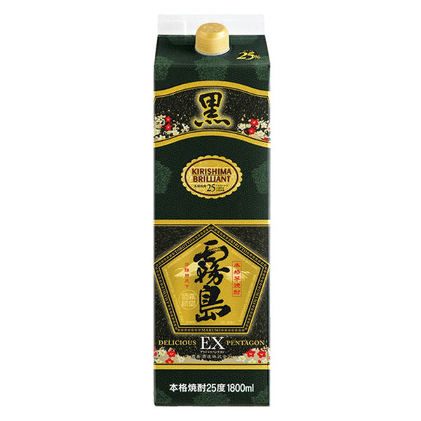 黒霧島EX 25度 1.8L パック 1本 芋焼酎 霧島酒造 - アスクル