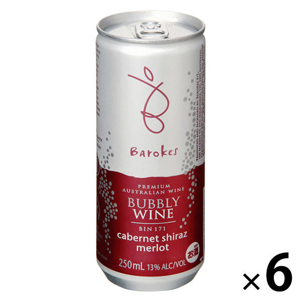 バロークス スパークリング 缶タイプ 赤ワイン 250ml×6缶