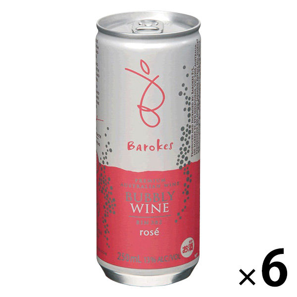 バロークス スパークリング 缶タイプ ロゼ ワイン 250ml×6缶
