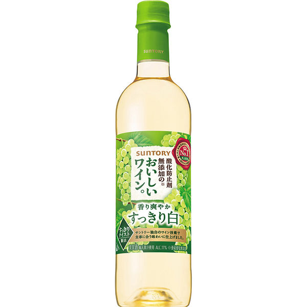 サントリー 酸化防止剤無添加のおいしいワイン。（白）720mlペット 1本  白ワイン