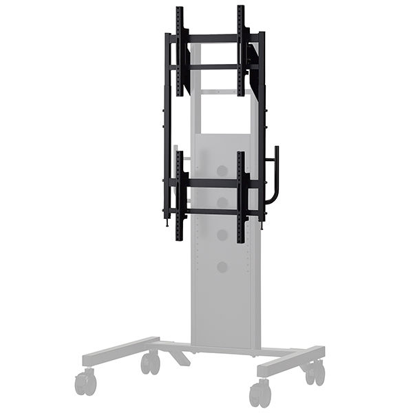 ハヤミ工産 HAMILeX PH-810 オプション マルチ金具 上下２連 幅500×奥行218×高さ822～1077mm ブラック 1台（直送品）