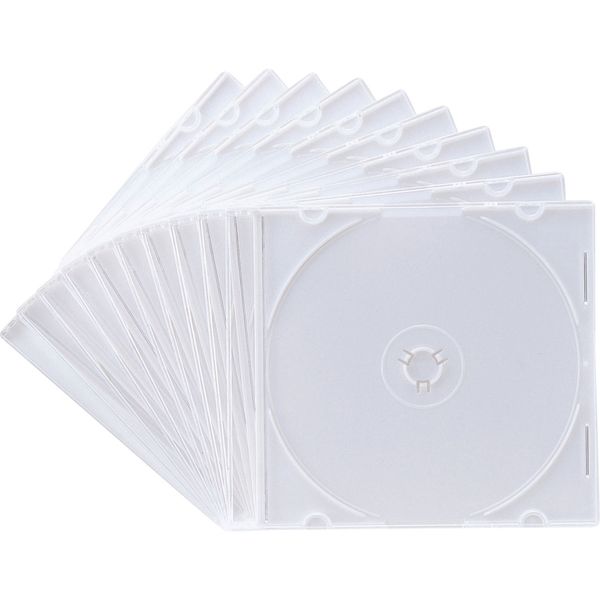 サンワサプライ Blu-ray・DVD・CDケース（スリムタイプ・10枚セット・ホワイト） FCD-PU10MWN 1個（直送品）