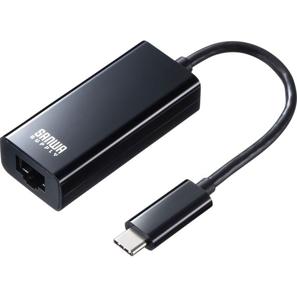 サンワサプライ USB3.2 TypeC-LAN変換アダプタ(ブラック) USB-CVLAN2BKN 1個 - アスクル
