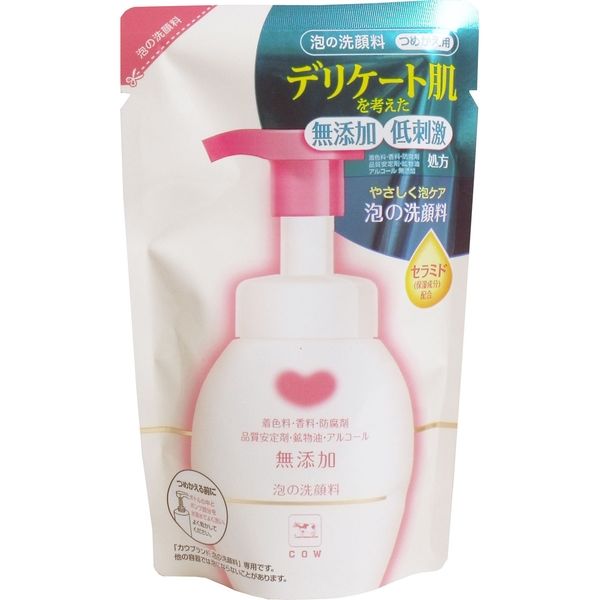 カウブランド 無添加 泡の洗顔料 詰替用 180mL×12セット 4901525001953　牛乳石鹸共進社（直送品）