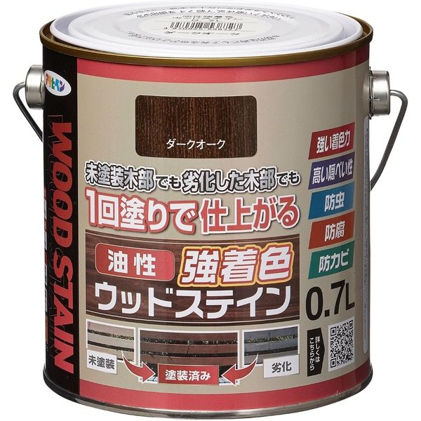 高額売筋 水性ウッドリフォームペイント 0.7L アサヒペン ダークオーク