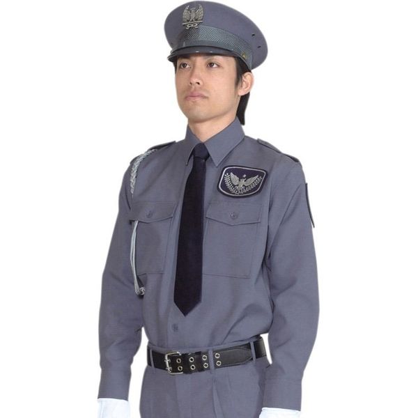 モビメントコスモ 【警備服】冬服 立襟シャツ グレー 長袖 L 1561TL-L 1着（直送品）
