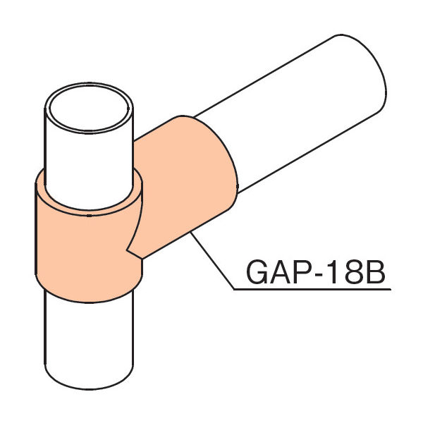 TMEHジャパン TMEHプラスティックジョイント(アイボリー) GAP-18B-IV 1個（直送品）