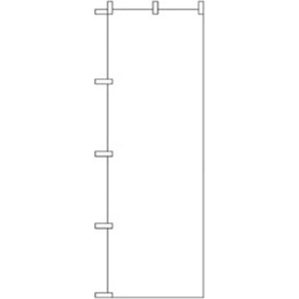 P・O・Pプロダクツ　スタッフ募集のぼり　無地　白 042270 1枚（直送品）