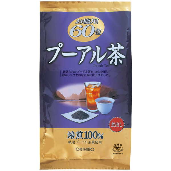 オリヒロ 徳用プーアル茶60包 60501046 16個（直送品）
