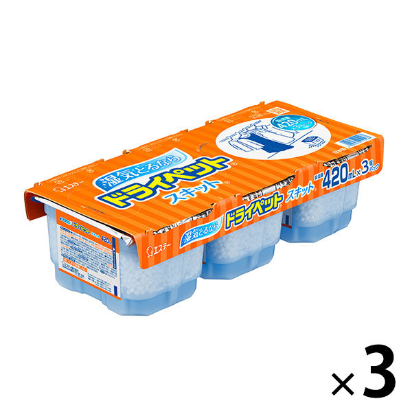 ドライペット スキット 除湿剤 使い捨てタイプ 420mL×3個パック