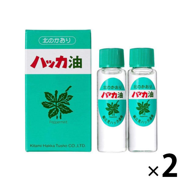 ハッカ油スプレー 詰め替えボトル 1セット（12ml×2本×2箱） 北見