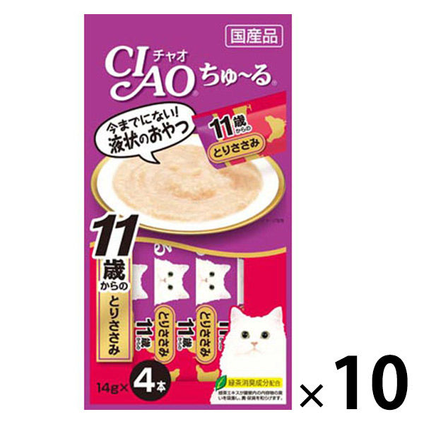 いなば CIAO チャオ ちゅーる キャットフード 猫 11歳以上 とりささみ