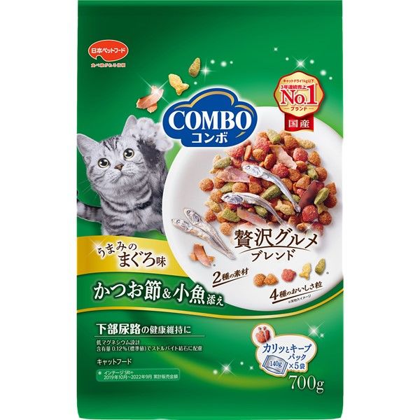 コンボ キャットフード 猫下部尿路 まぐろ味・かつおぶし 国産 700g