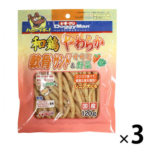 ドギーマン 犬用 和鶏やわらか軟骨サンド ササミ＆野菜 国産