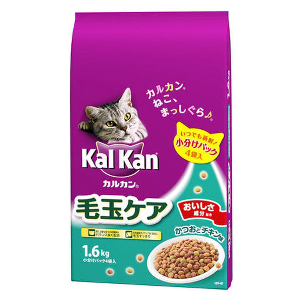 カルカン 毛玉ケア かつおとチキン味 1.6kg(400g×小分け4袋 カルカン 毛玉ケア かつおとチキン味 1.6kg(400g×小分け4袋