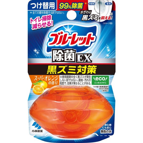 液体ブルーレットおくだけ除菌EX トイレタンク芳香洗浄剤 スーパーオレンジの香り 詰め替え用 70ml 小林製薬
