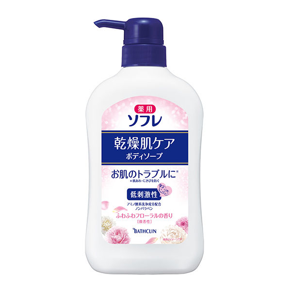 薬用ソフレ 乾燥肌ケア スキンケアボディソープ 550ml ふわふわ