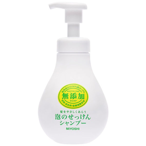 無添加 泡のせっけんシャンプー ポンプ 500ml ミヨシ石鹸