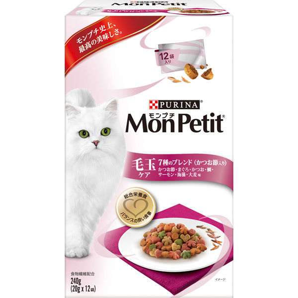 モンプチ（MonPetit）猫用 ボックス 毛玉ケア7種かつお節 240g 12個 ネスレ日本 - アスクル