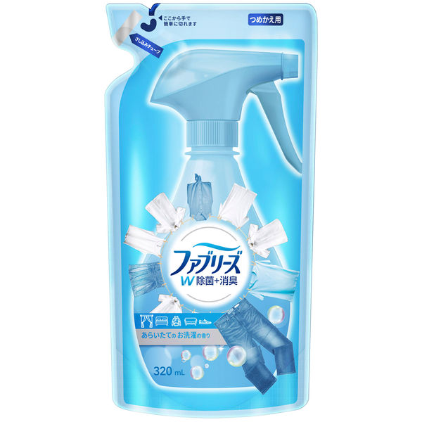 ファブリーズ　布用　ダブル除菌　あらいたてのお洗濯の香り　つめかえ用　320mL　消臭スプレー　P&G