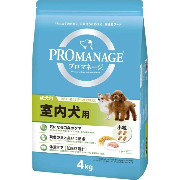 プロマネージ ドッグフード 成犬用 室内犬用 4kg マースジャパン 