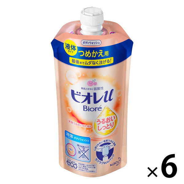 ビオレu うるおいしっとり ボディウォッシュ 詰め替え 340ml 6個 花王 アスクル