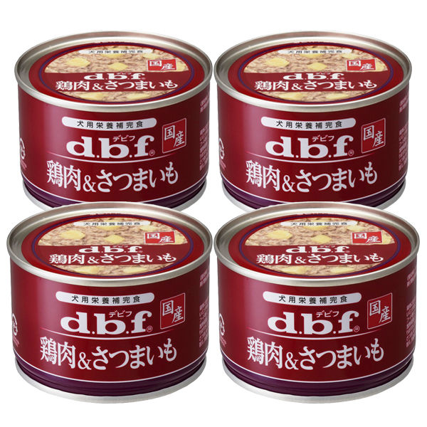 デビフ 鶏肉＆さつまいも 国産 150g 4缶 ドッグフード ウェット 缶詰