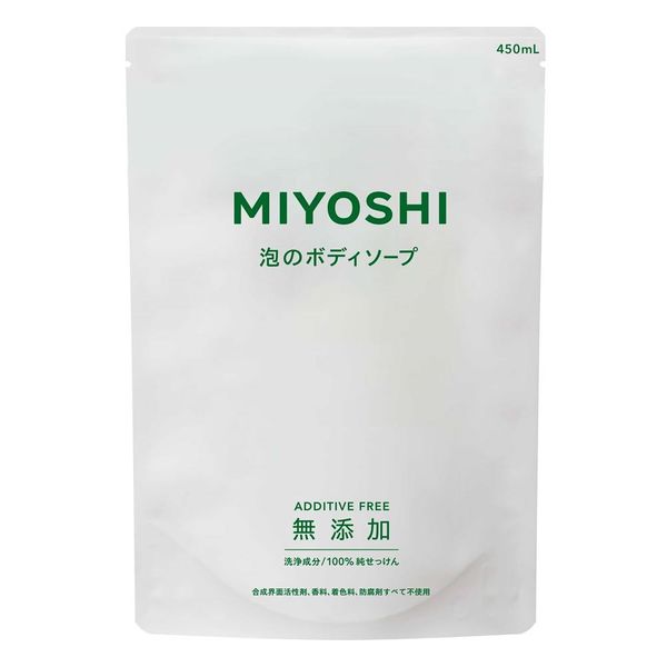 無添加せっけん 泡のボディソープ 詰め替え用 450mL 6個 ミヨシ