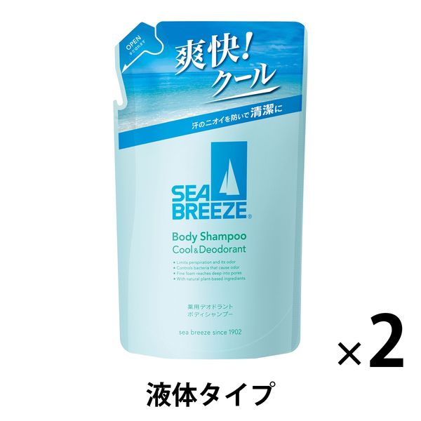 シーブリーズ ボディシャンプー クール＆デオドランド 詰め替え用 400mL 1セット（2個入） ファイントゥデイ