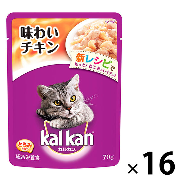 カルカン（kalkan）味わいチキン 70g 16袋 キャットフード ウェット パウチ