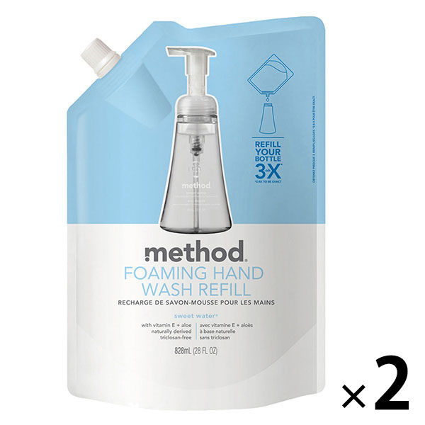 method（メソッド） ハンドソープ 泡タイプ スウィートウォーター 詰替用 828ml 1セット（2個入）ジョンソン