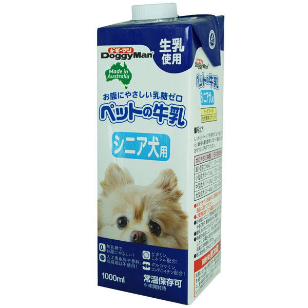 ペットの牛乳 シニア犬用 1L 高齢犬用 キャップ付き 1個 ドギーマン おやつ ミルク