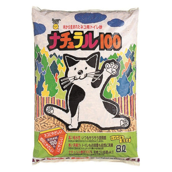 スーパーキャット 猫砂 鉱物 ナチュラル100 国産 8L 1袋