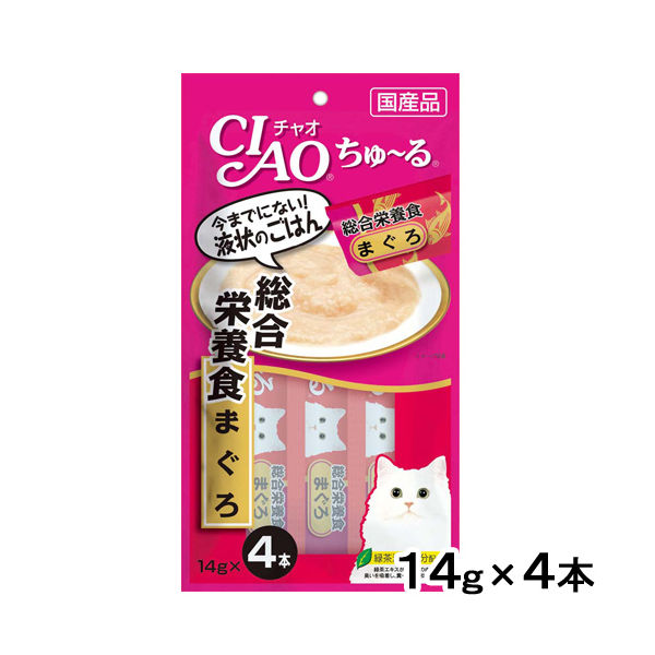 いなば CIAO チャオ ちゅーる 猫 総合栄養食 まぐろ 国産（14g×4本）6袋 ちゅ～る キャットフード
