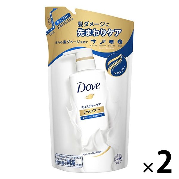 ダヴ(Dove) モイスチャーケア シャンプー 詰め替え 350g 2個