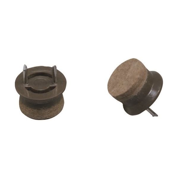 光 打ち込みフェルト ブラウン 19mm丸 LCQ-195 1セット(20個:4個×5パック) 216-2209（直送品）