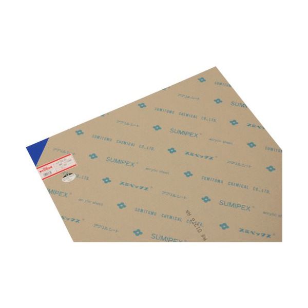 光 アクリル板(ブルー透明) 3×650×1100 A703-3L 1枚 820-0580（直送品）