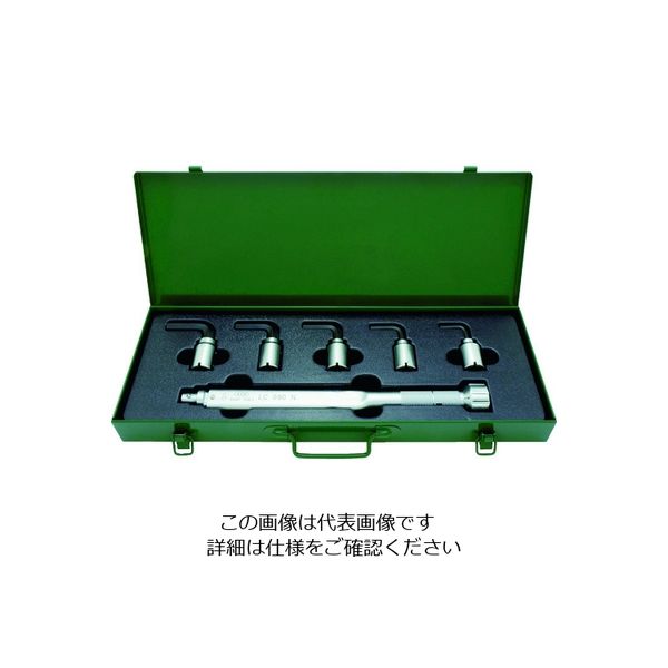 旭金属工業 ASH トルクレンチ六角棒スパナヘッドセット LC090N+5ー12mm LCX3000 1セット 816-5352（直送品）