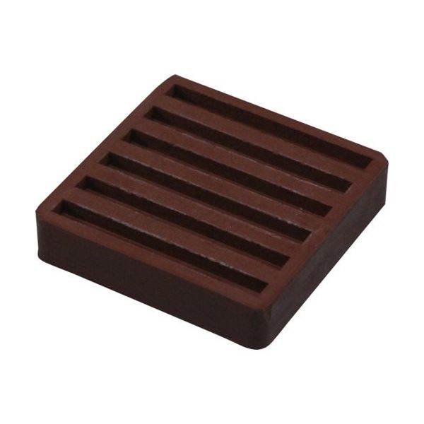 光 防振ゴム 茶 100角2枚入 WG-01-504 1セット(10枚:2枚×5パック) 848-6792（直送品）