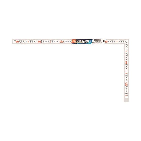 シンワ測定 シンワ 曲尺平ぴた ホワイト 50cm/1尺5寸 併用目盛 11181 1本 147-7627（直送品）