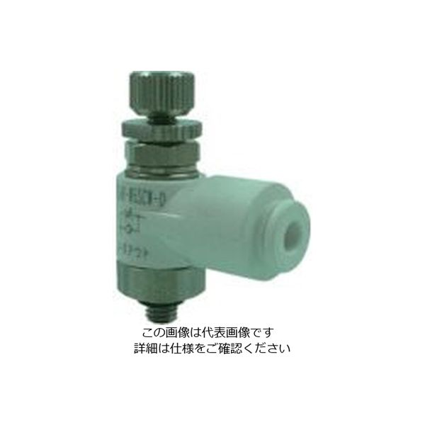 千代田通商 チヨダ ファイブSUSスピードコントローラα白メーターアウト4mm・M5×0.8 FS4R-M5SCW-O 1個 808-2810（直送品）