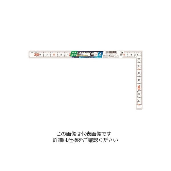 シンワ測定 シンワ 曲尺平ぴた ホワイト 30cm 表裏同目 11171 1本 147-7630（直送品）