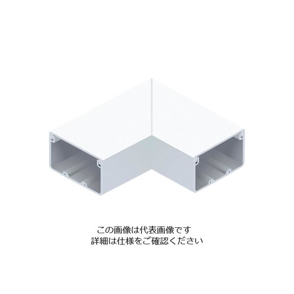 マサル工業 マサル エムケーダクト付属品 平面マガリ 6号150型 ホワイト MDM6152 1個 120-5092（直送品）