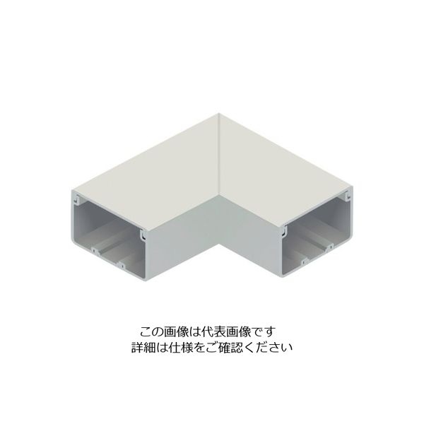 マサル工業 マサル エムケーダクト付属品 平面マガリ 6号150型 ミルキーホワイト MDM6153 1個 120-6625（直送品）