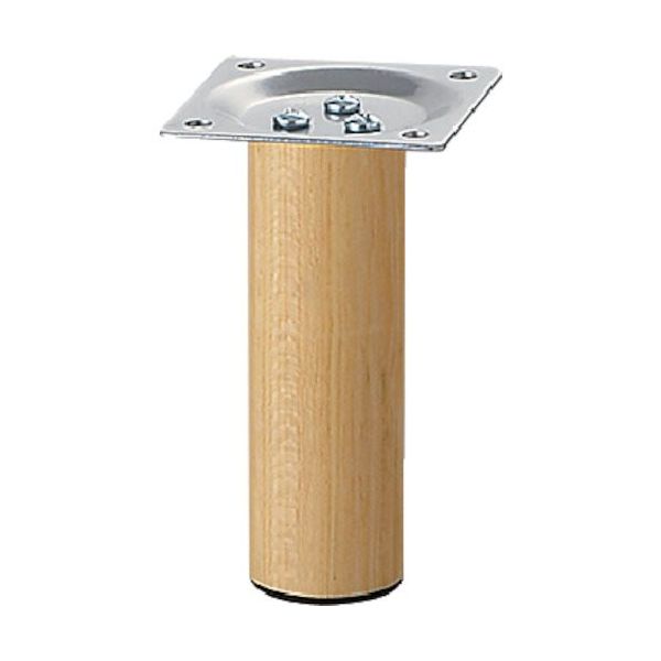 アイテック 光 スマートレグ木製丸脚32.8×100mmシルバー KSW-3310 1セット(4本) 820-1676（直送品）