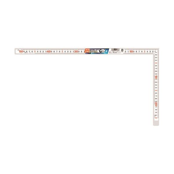 シンワ測定 シンワ 曲尺平ぴた ホワイト 50cm/1尺6寸 併用目盛 11183 1本 147-7633（直送品）