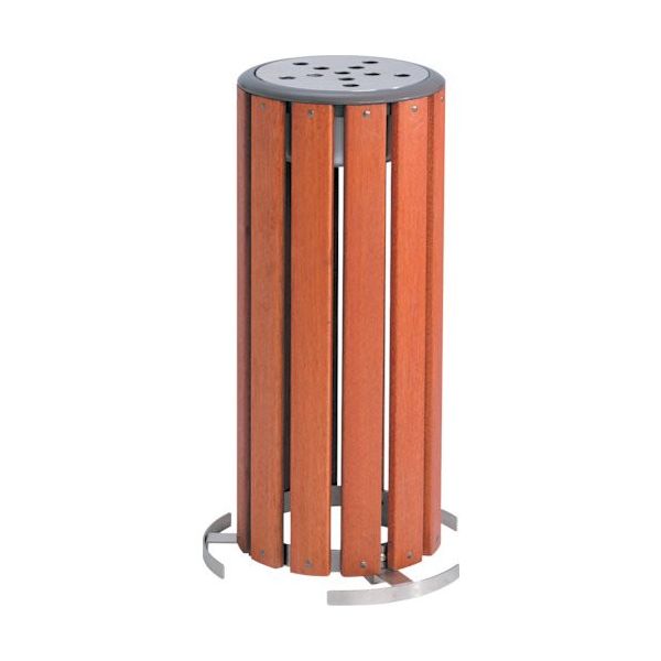 テラモト 木調灰皿 Mー126 SS-273-126-0 1台 782-7849（直送品）