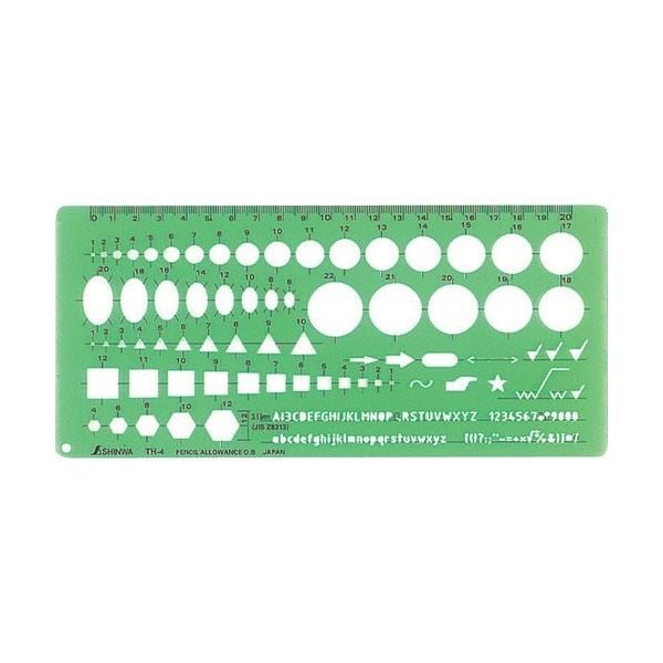 シンワ測定 シンワ テンプレートTHー4 66024 1個 816-3955（直送品）